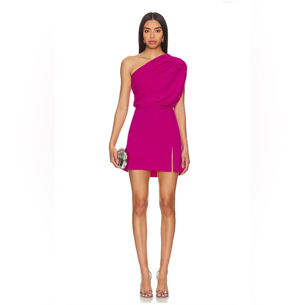 Mini Dress in Dark Hot Pink